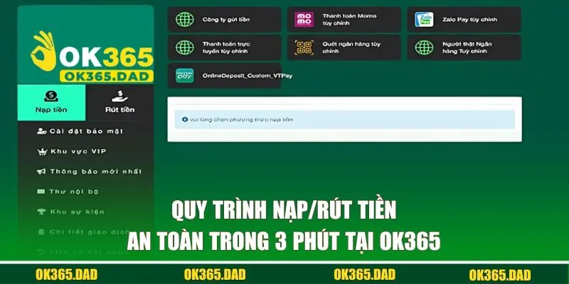 Quy trình nạp rút an toàn